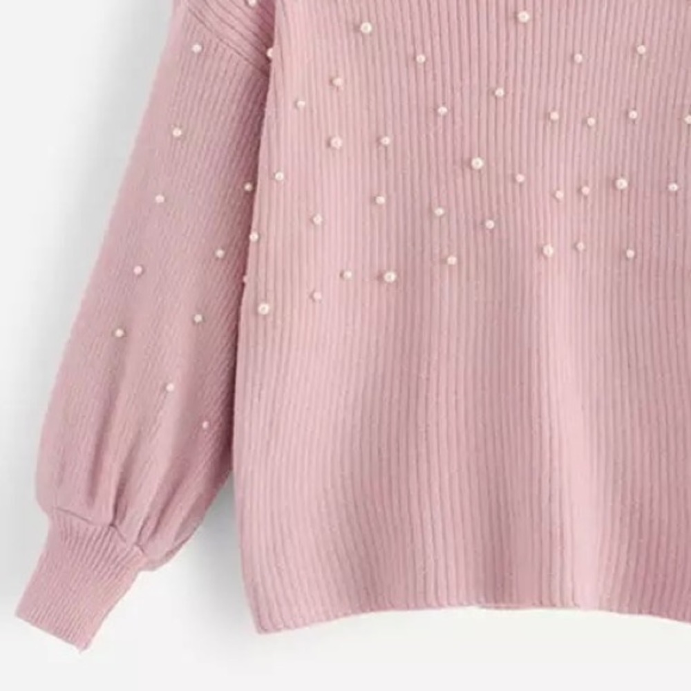 🆕Pretty in Pink Pearl Sweater - BLOGGER FAVORITE - Picture 5 of 8